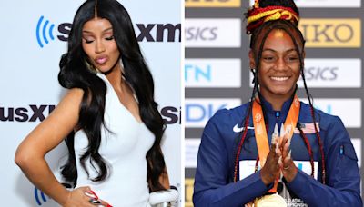 Cardi B and Sha’Carri Richardson get their nails done together ahead of the Paris Olympics