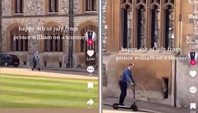 Prince William entering Windsor Castle on electric scooter was not on our 2024 bingo card. Video is viral