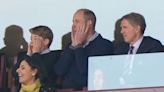 Prince William and Prince George Sport Matching Expressions at Surprise Outing to Soccer Game