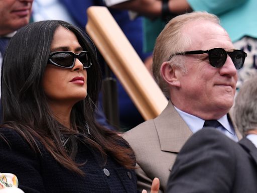 Salma Hayek and Francois-Henri Pinault among couples at day seven of Wimbledon