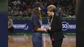 Teen awarded at Celtics game for climate change activism