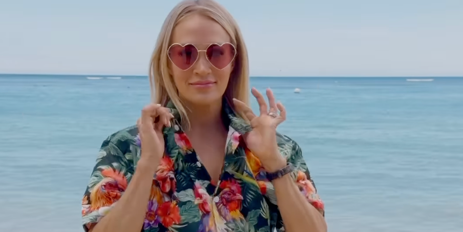 We're Obsessed with Carrie Underwood's Chicken-Themed Hawaiian Shirt