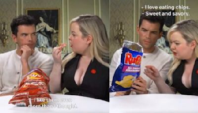 "They smell kind of prawn cocktail-y": Watch "Bridgerton" stars try iconic Canadian snacks | Dished