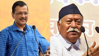 ‘RSS work reduced to laying carpets’: Arvind Kejriwal to Mohan Bhagwat