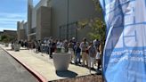 Crowd of shoppers gather at Elk Grove Nordstrom Rack's grand opening