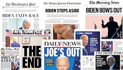 'The End': How newspapers around the world covered Biden's exit from the race