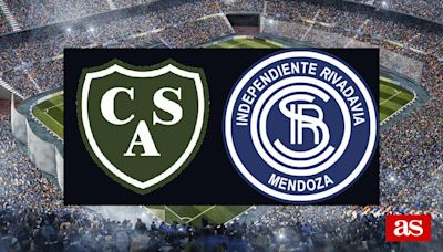 Sarmiento vs Independiente Rivad.: estadísticas previas y datos en directo | Liga Profesional Argentina 2024