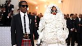 Pregnant Rihanna Covers Her Baby Bump in All-White Floral Look at 2023 Met Gala with A$AP Rocky