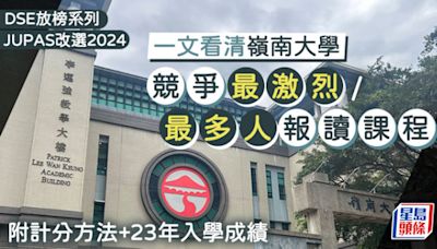 嶺大JUPAS改選2024︱一文看清競爭最激烈/最多人報讀課程 附計分方法+23年入學成績