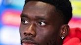 Canada captain Alphonso Davies speaks during a press conference one day before the Copa America group A match against Argentina at Mercedes Benz Stadium in Atlanta.