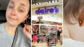 ‘I’m a disgusting excuse for a mother’: Woman cries after getting ‘mom-shamed’ for letting her child get her ears pierced at Claire’s