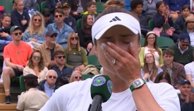 Elina Svitolina breaks down in tears after emotional Wimbledon win