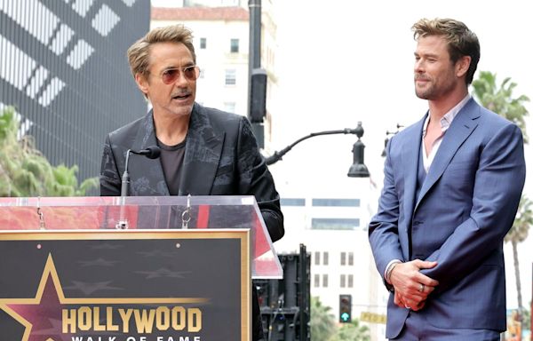 Robert Downey Jr roasts ‘friend from work’ Chris Hemsworth at Hollywood Walk of Fame ceremony