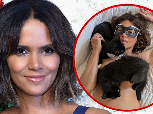 Halle Berry Poses Topless with Cats For 'Catwoman' 20th Anniversary