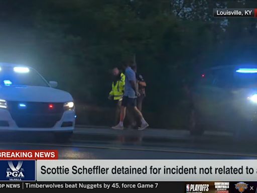 World No. 1 Scottie Scheffler tees off at PGA Championship after being arrested, charged with felony for incident outside Valhalla