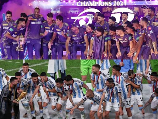 Viral Video: Shreyas Iyer Recreates Lionel Messi's Trophy Celebration With Teammates After KKR Win IPL 2024
