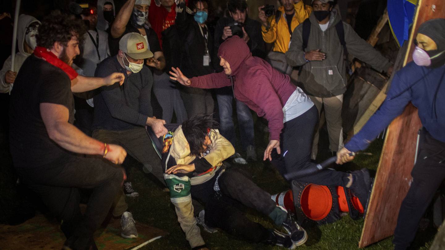 UCLA cancels classes after violence erupts on campus over the war in Gaza