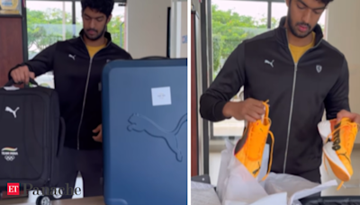 Puma shoes, T-shirts: What's inside Paris Olympics kit? Indian swimmer's unboxing video goes viral - The Economic Times