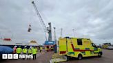 Medical emergency staged on St Peter Port harbour crane