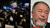 The protests in China are unprecedented but won't change anything, says Chinese dissident Ai Weiwei