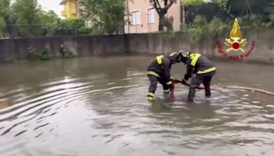 Intensas lluvias y granizadas causan graves inundaciones en el norte de Italia