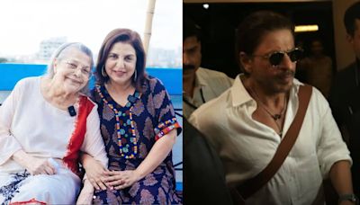 Shah Rukh Khan visits Farah Khan’s house along with Gauri Khan and Suhana Khan to mourn Menka Irani's demise