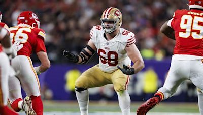 49ers finished 2023 in the bottom 5 of pass protection expectation at right tackle