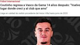 Confira repercussão internacional da contratação de Coutinho pelo Vasco