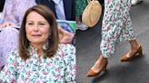 Carole Middleton Takes Wimbledon Championships 2024 in Striking Brown Suede Pumps