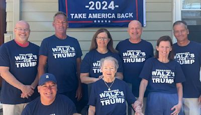 Tim Walz's family members reveal they are backing TRUMP in new photo