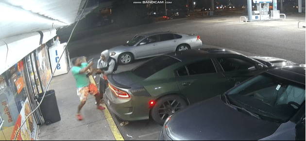 CAUGHT ON CAMERA: Shots fired after gas station robbery