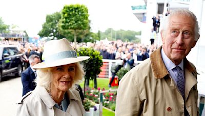 Charles and Camilla at Epsom racecourse to watch their horse Treasure