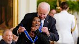 Biden gives Medal of Freedom to Simone Biles, Denzel Washington and N.Y. nurse who got first COVID vaccine