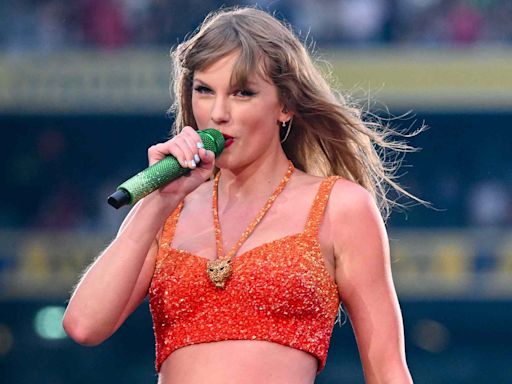 Taylor Swift Gives Nod to Travis Kelce During Dublin Eras Show with Archer Pose Again