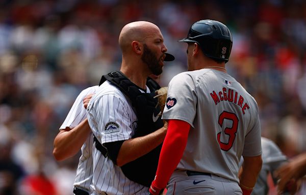 Benches clear between Red Sox, Rockies after pitcher rips opponent for indecent exposure arrest