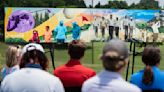 Artist rendering of 'Greensboro Six' mural unveiled at Gillespie Golf Course