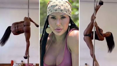 Gracyanne Barbosa esbanja sensualidade em pole dance de lingerie