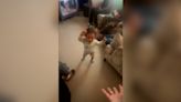 Watch these dance moves from a happy toddler when her mom's best friend comes over