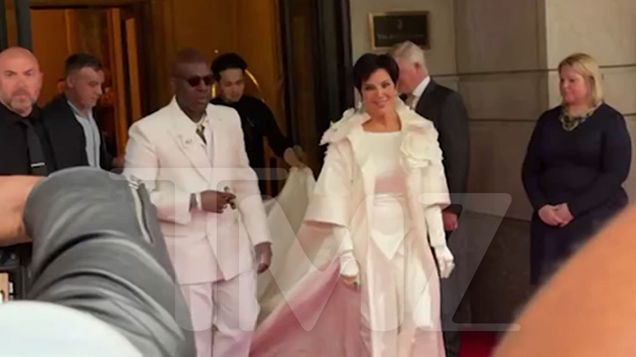 Kris Jenner Arrives to the Met Gala Looking Like a Bride, Kim K Stuns