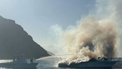 5 rescued after boat catches fire near Catalina Island