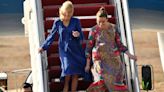 Jill Biden’s granddaughter comes to her rescue as wind unsettles dress on Africa trip