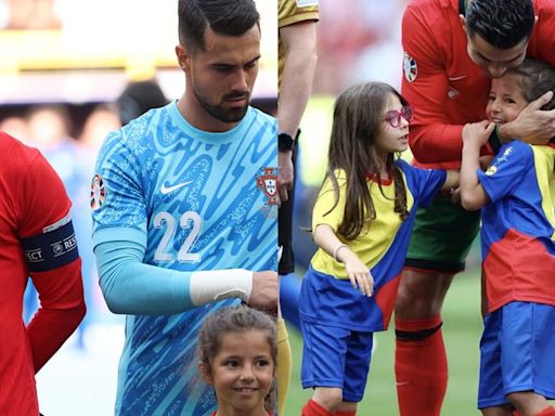 VIDEO: La emotiva reacción de una niña tras tocar a Cristiano Ronaldo en la Eurocopa