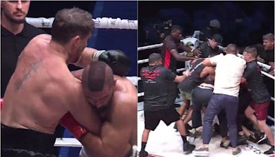 Video: Brawl erupts after Darren Till wins boxing match by TKO following strike to back of head