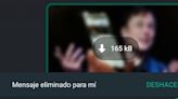 ¿Te arrepentiste de eliminar un mensaje? WhatsApp ahora tiene la función de deshacer