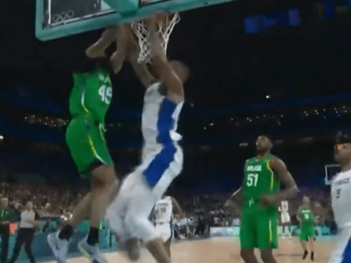 Rudy Gobert wound up on the wrong end of a highlight-reel dunk at the Olympics