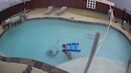Powerful Winds Blow Trampoline Into Texas Pool