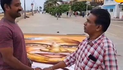 Puducherry Police Officer’s Larger-than-life Paintings Have Locals’ Attention - News18