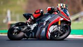 Check Out Ducati Electric Race Bike Prototype Ripping around Vallelunga