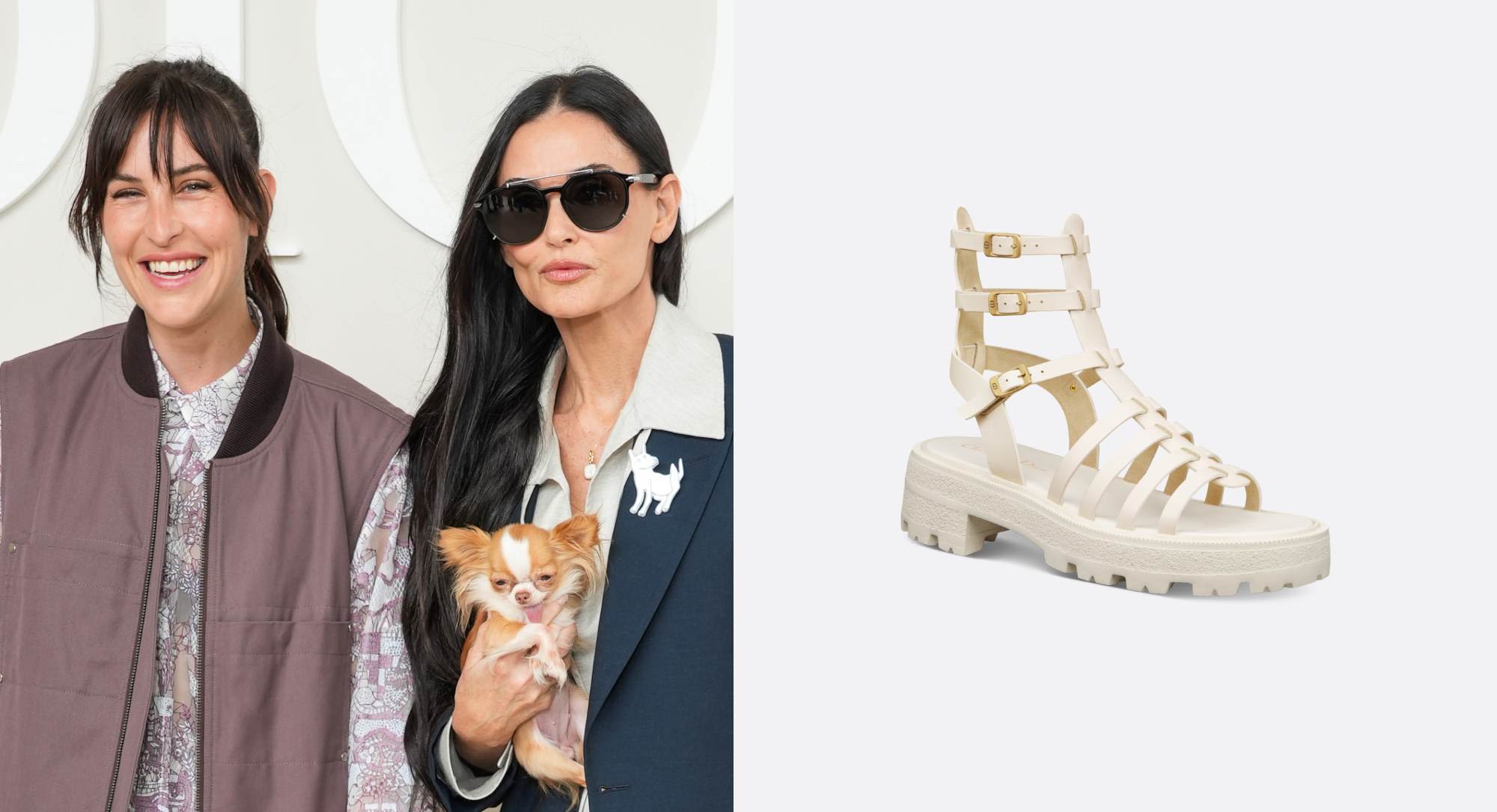 Demi Moore Dons Futuristic Gladiator Sandals at Dior Men’s Spring 2025 Show With Daughter Scout LaRue Willis