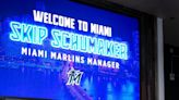 Marlins manager Skip Schumaker had a proud dad moment as son gets first high school hit